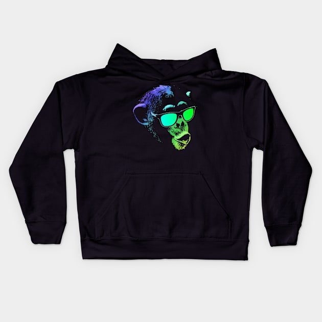 Cool Monkey Kids Hoodie by Nerd_art